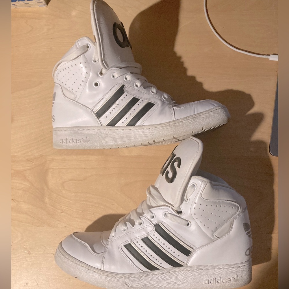 Adidas Instinct High x Jeremy Scott Size: 10.5 US Mens Gently Used No Box White